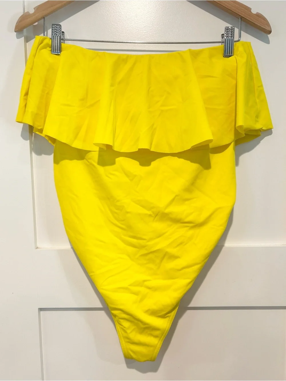 ASOS Strapless Ruffle One-Piece Swimsuit - Picture 1 of 11